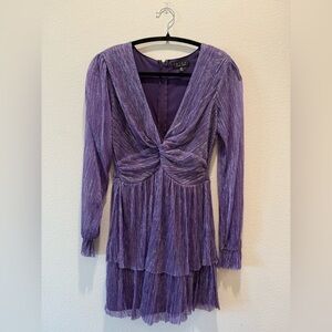 Purple Long Sleeve Dress